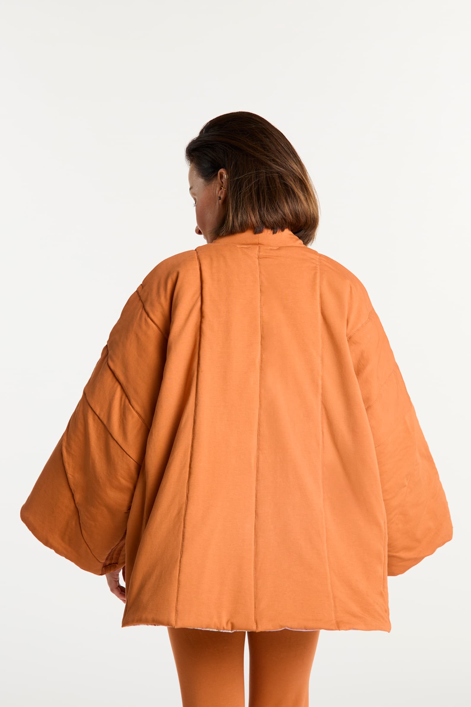 Kimono pikowane dwustronne bursztyn — zdjęcie 1