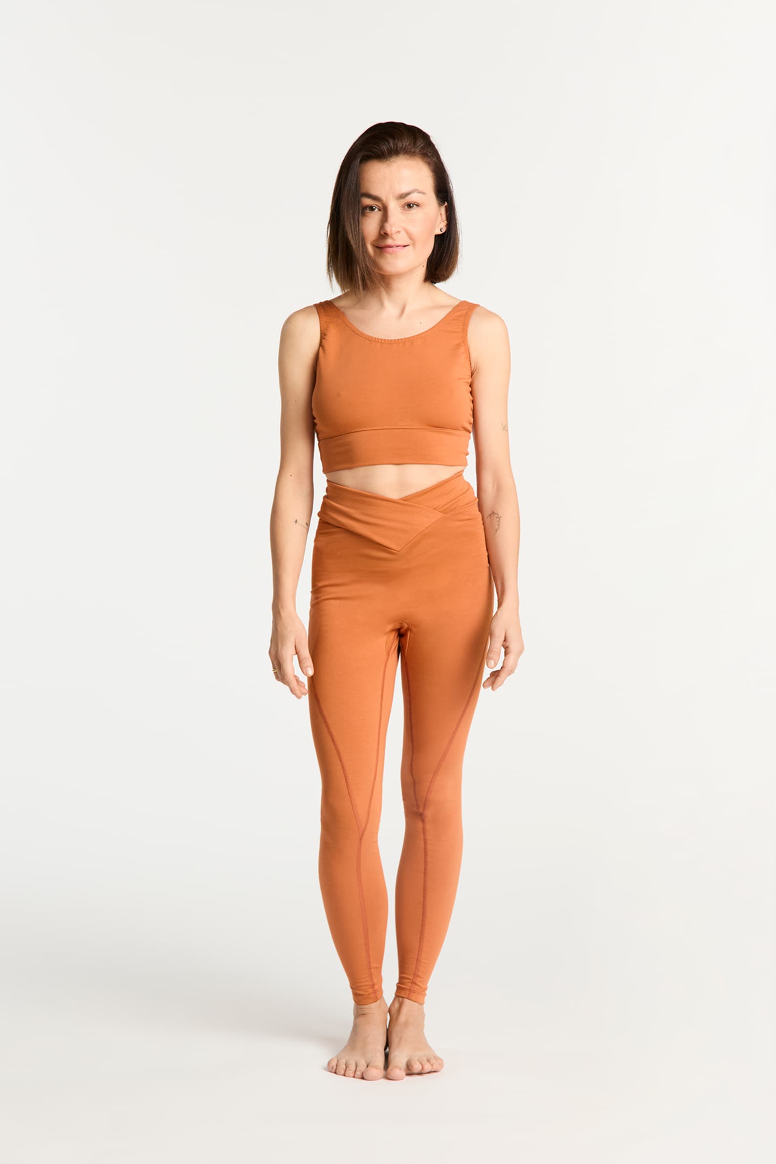 Legginsy v-shape bursztyn